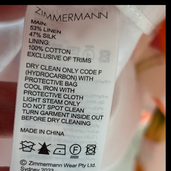 NWOT Zimmermann linen silk dress - Picture 13 of 13